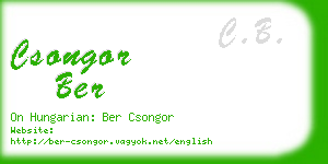 csongor ber business card